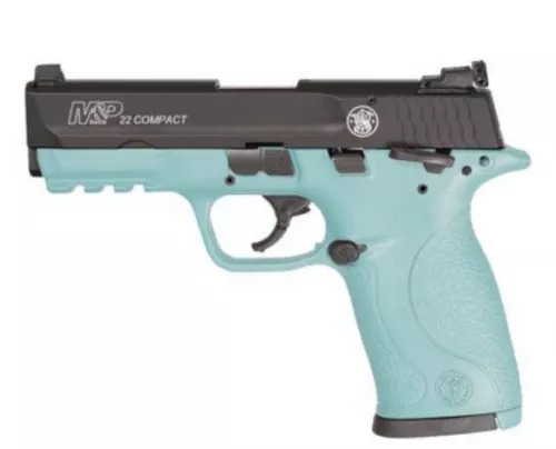Smith & Wesson M&P22C .22 LR 3.6″ 10RD SEMI RBN EGG BLUE
