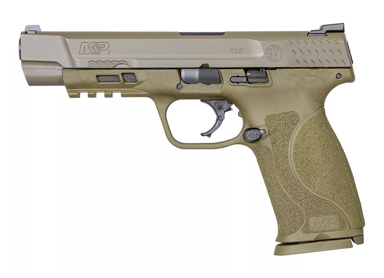 Smith & Wesson M&P9 M2.0 9mm, 5″ Barrel, 3-Dot Sights, NTS, Flat Dark Earth, 17rd
