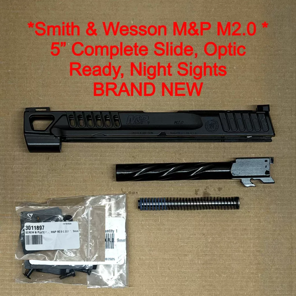 Smith & Wesson M&P9 M2.0 Competitor OEM 5″ Slide – Optic Ready – Fiber Optic – Black – NEW