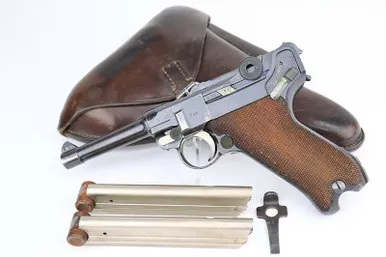 SOLD - 1916 Erfurt Luger Rig - Matching Magazine