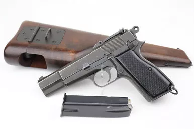 SOLD - Canadian Inglis Hi Power - With Shoulder Stock