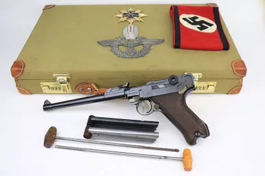 SOLD - Cased 1918 DWM Artillery Luger