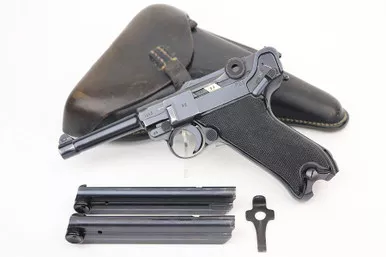 SOLD - Excellent Black Widow Mauser Luger Rig (1293z - 21502)