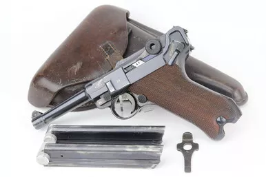 SOLD - Minty 1937 Mauser Luger Rig - Two Matching Magazines