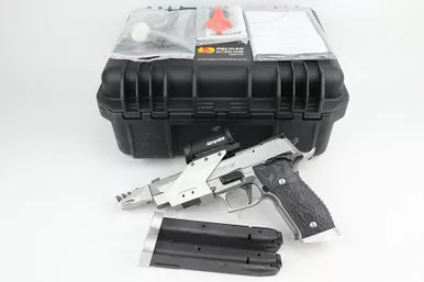 SOLD - Rare, Unfired Sig Sauer P226 X Five Open Skeleton - Aimpoint Sight