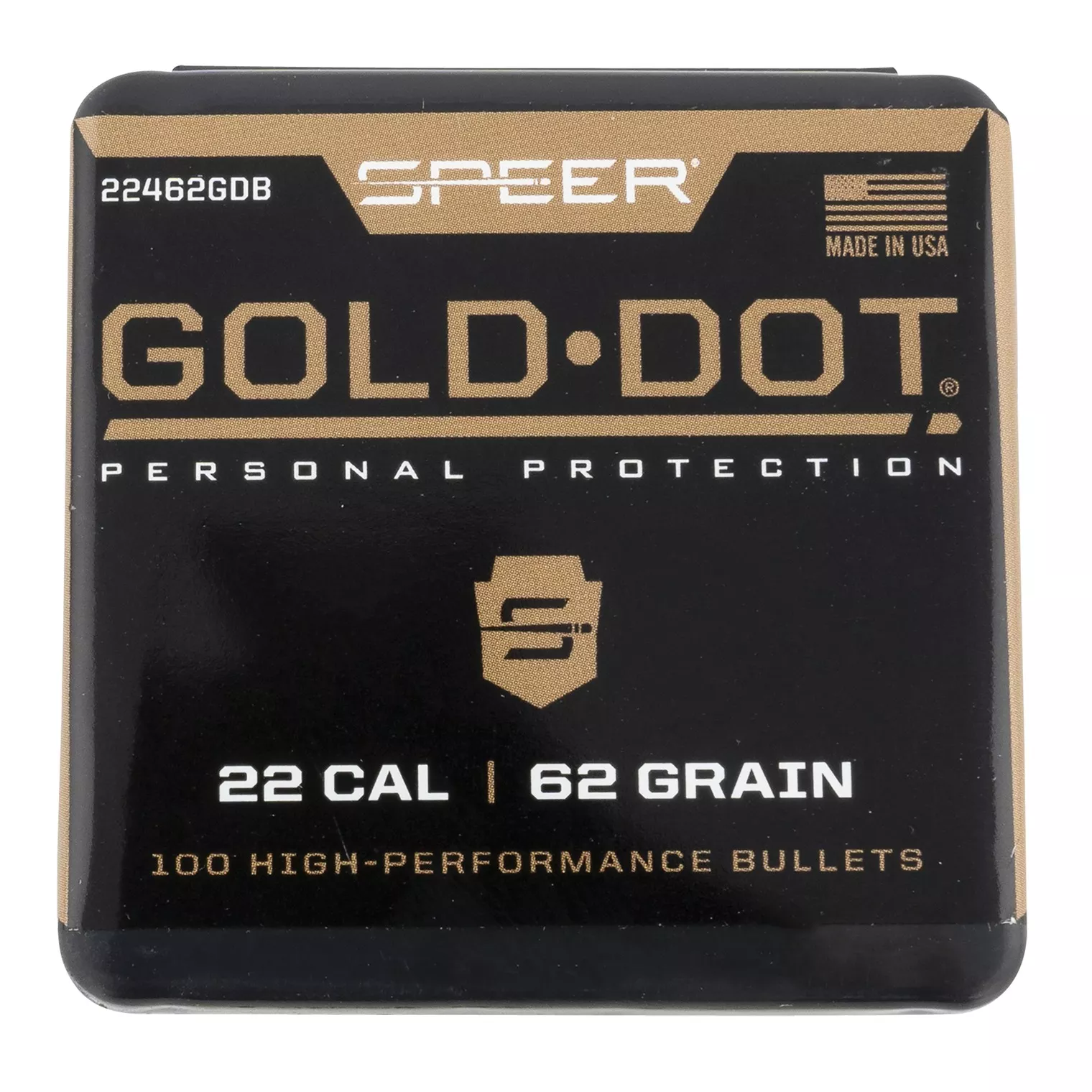 Speer 22462GDB Gold Dot 224Cal 62gr Soft Point 100 Per Box/20 Case