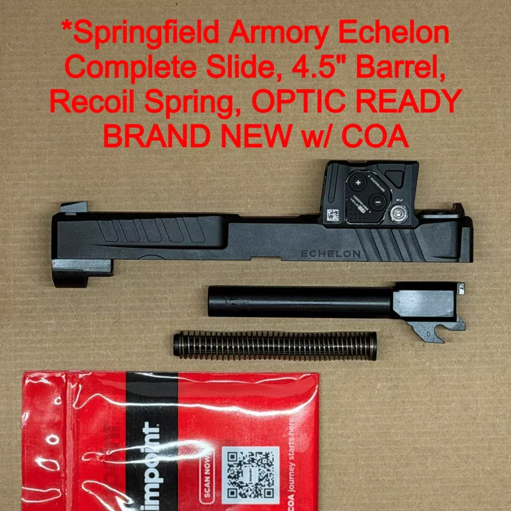 Springfield Echelon 9mm OEM 4.5″ Complete Slide with Aimpoint COA Factory Installed Optic – NEW