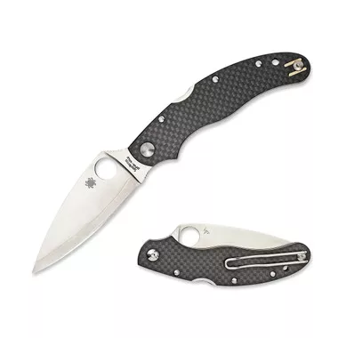 Spyderco C144CFPE Caly 3.5 Carbon Fiber Folding Knife 3.5" Plain Edge