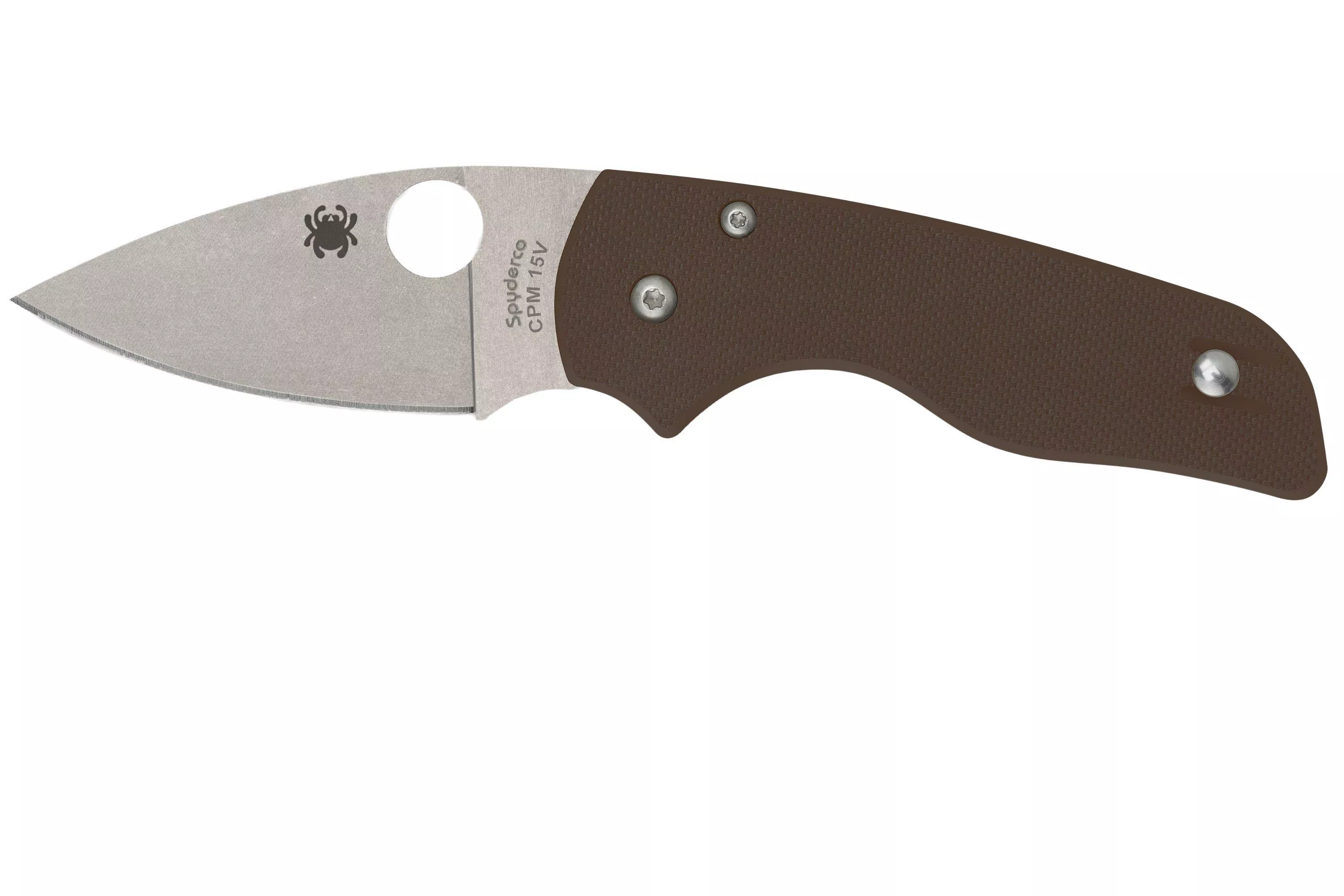 Spyderco Lil’ Native CPM 15V Compression Lock C230GPBN15V Brown G10, Sprint Run pocket knife