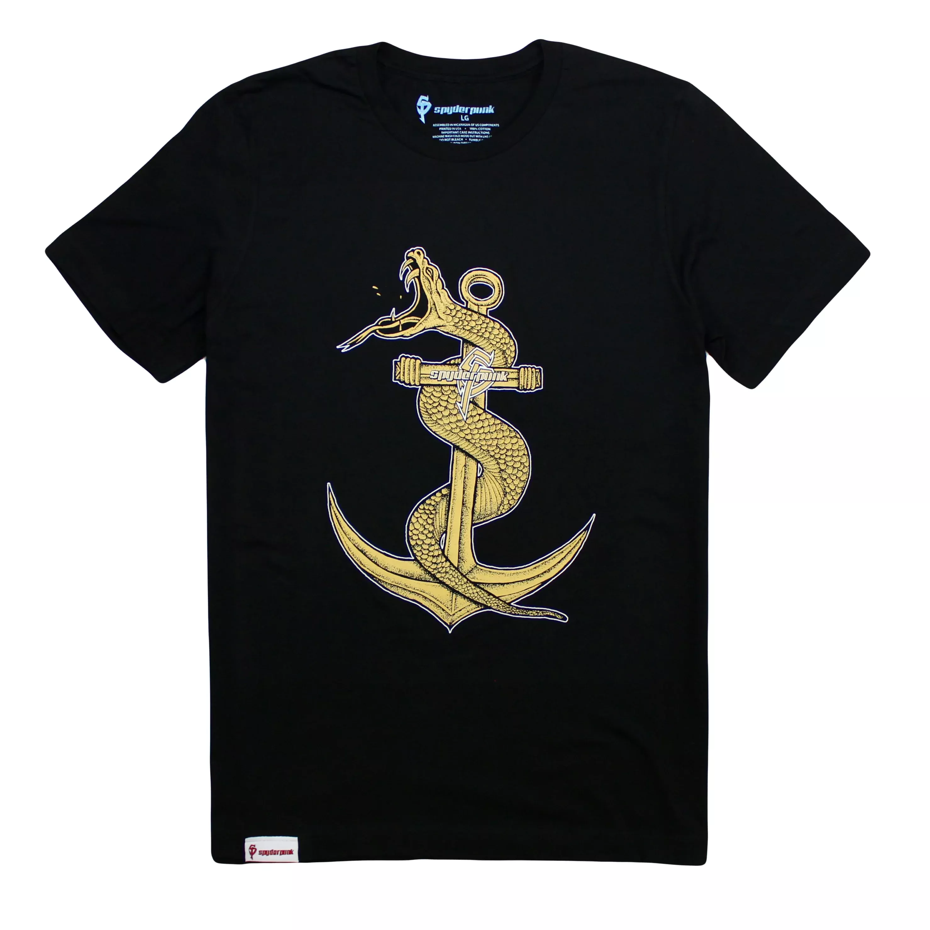 Spyderpunk Snake & Anchor Custom Tee - Premium Graphic T-Shirt