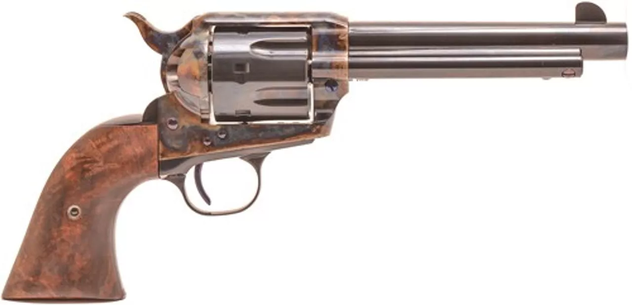 Standard Mfg Single Action Revolver 45 Colt 5.5″ Barrel, Blue/Case Hardened, Walnut 2 Pc Grip