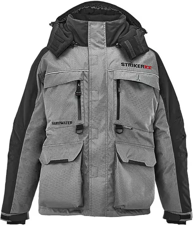 StrikerICE Men Hardwater Jacket Sureflote Flotation Technology Gray/Blk M