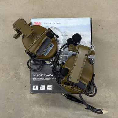 Surplus Peltor Comtac VI Tactical Advanced Combat Headset Coyote