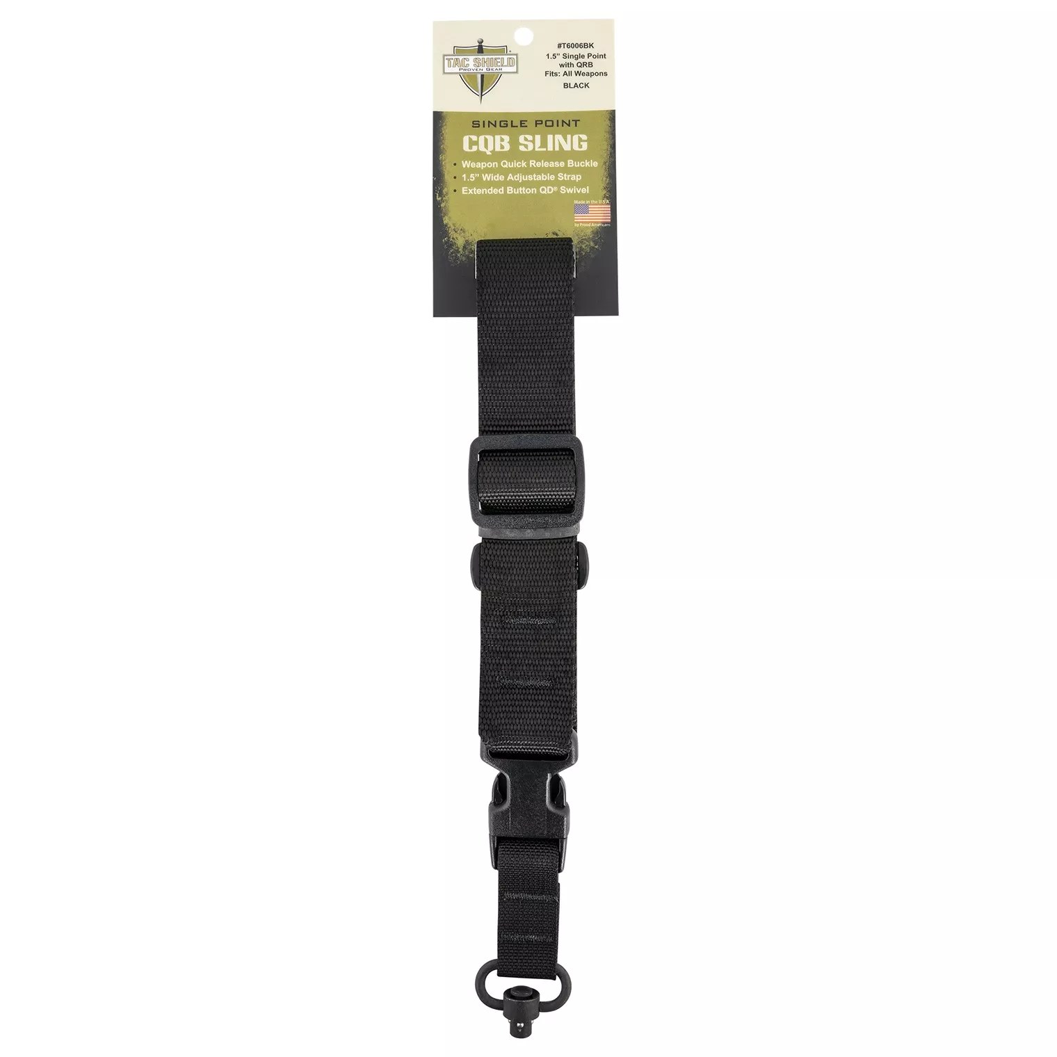 Tacshield T6006BK CQB Black Webbing Single-Point Rifle/Shotgun