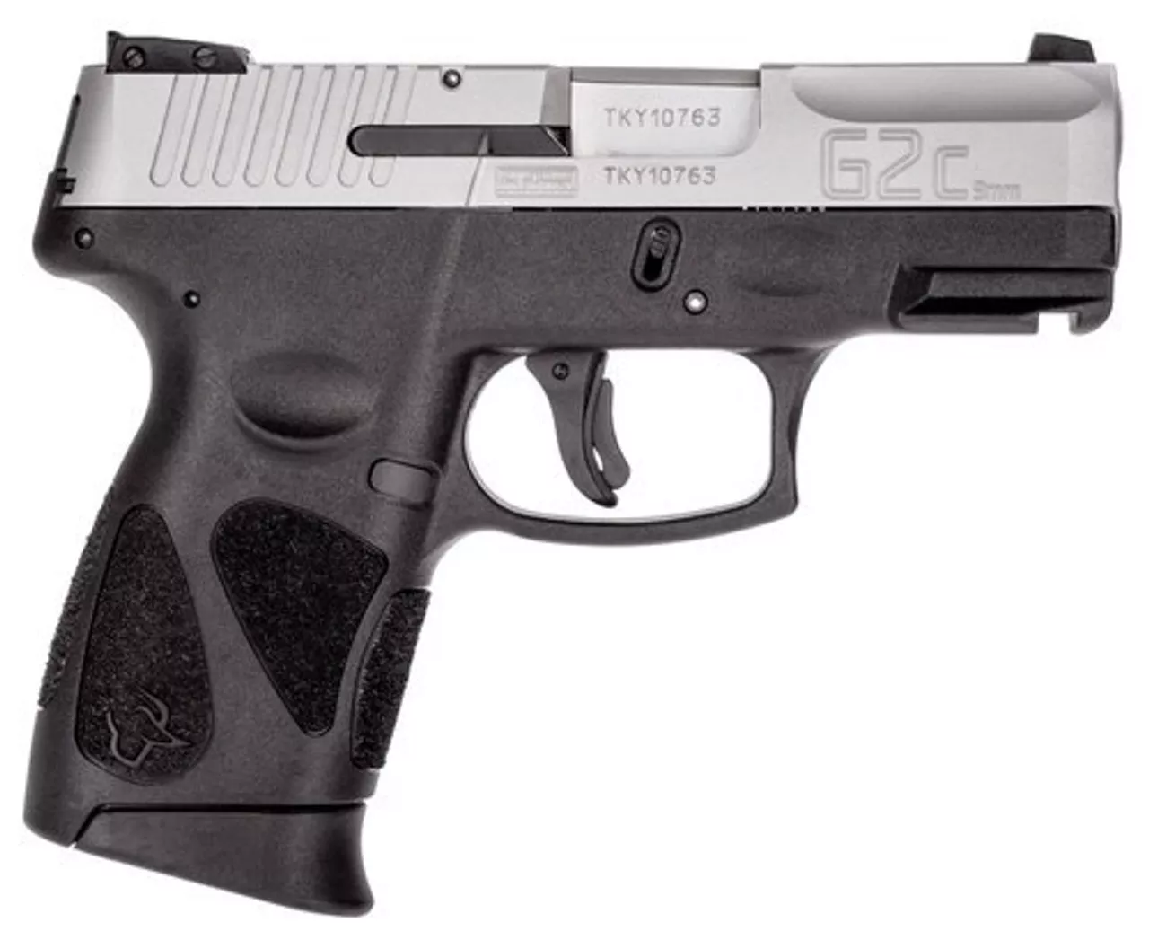 Taurus G2c, 9mm, 3.25″ Barrel, 10rd, Black Frame, Stainless Steel Slide
