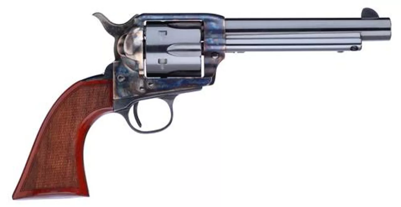 Taylor’s Gunfighter Short Stroke Army Grip, .45 Colt, 5.5″, 6rd, Walnut Grips