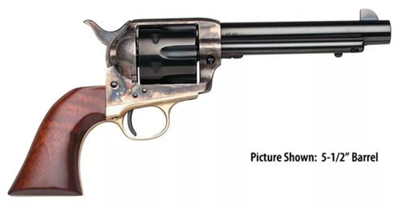 Taylors 1873 Ranch Hand 45 Colt 7.5″ Barrel Walnut Grip Case Hardened Frame, Blued