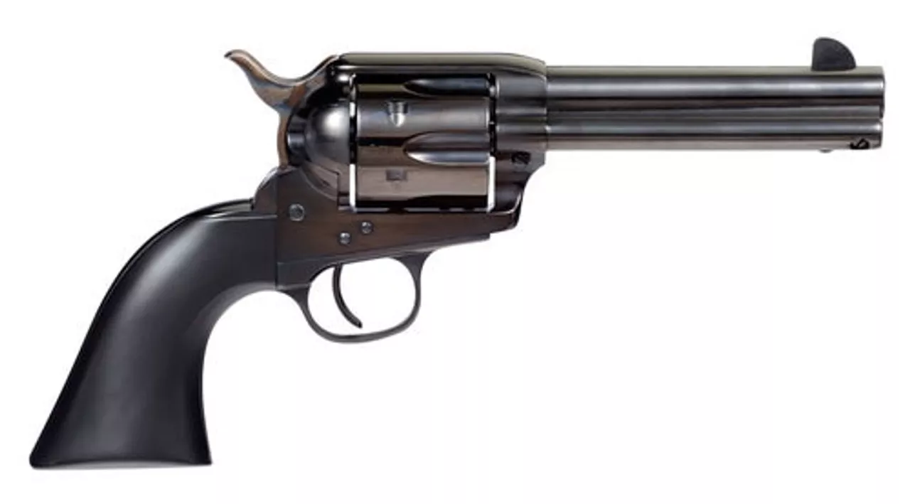 Taylors Devil Anse, .45 Colt, 4.75″ Barrel, 6rd, Black Wood Grips, Black