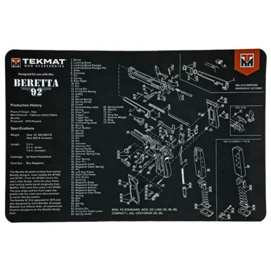 TekMat Pistol Mat Beretta 92 Black