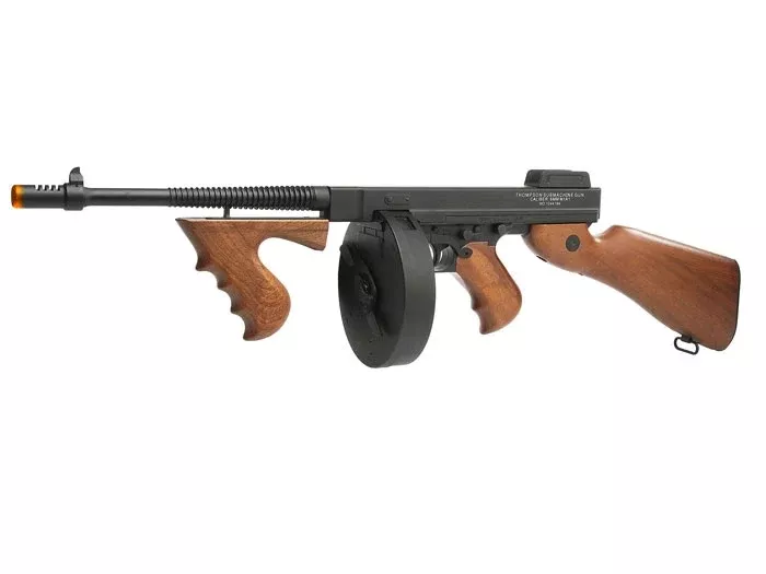 Thompson M1928 Full-Metal Airsoft Submachine Gun - Caliber 0.24 - FPS 465