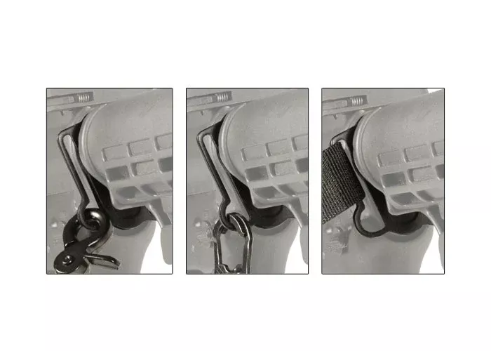 UTG Model 4/15 Collapsible Stock Receiver Plate With Ambidextrous Sling Adapter