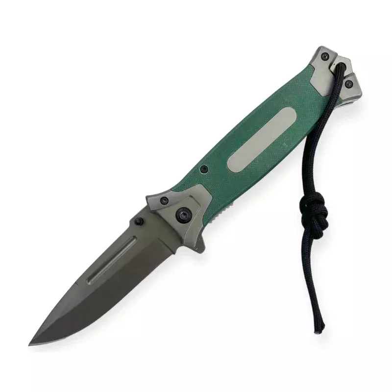 VAN DIEMENS LAND TIGER FOLDING KNIFE - GREEN