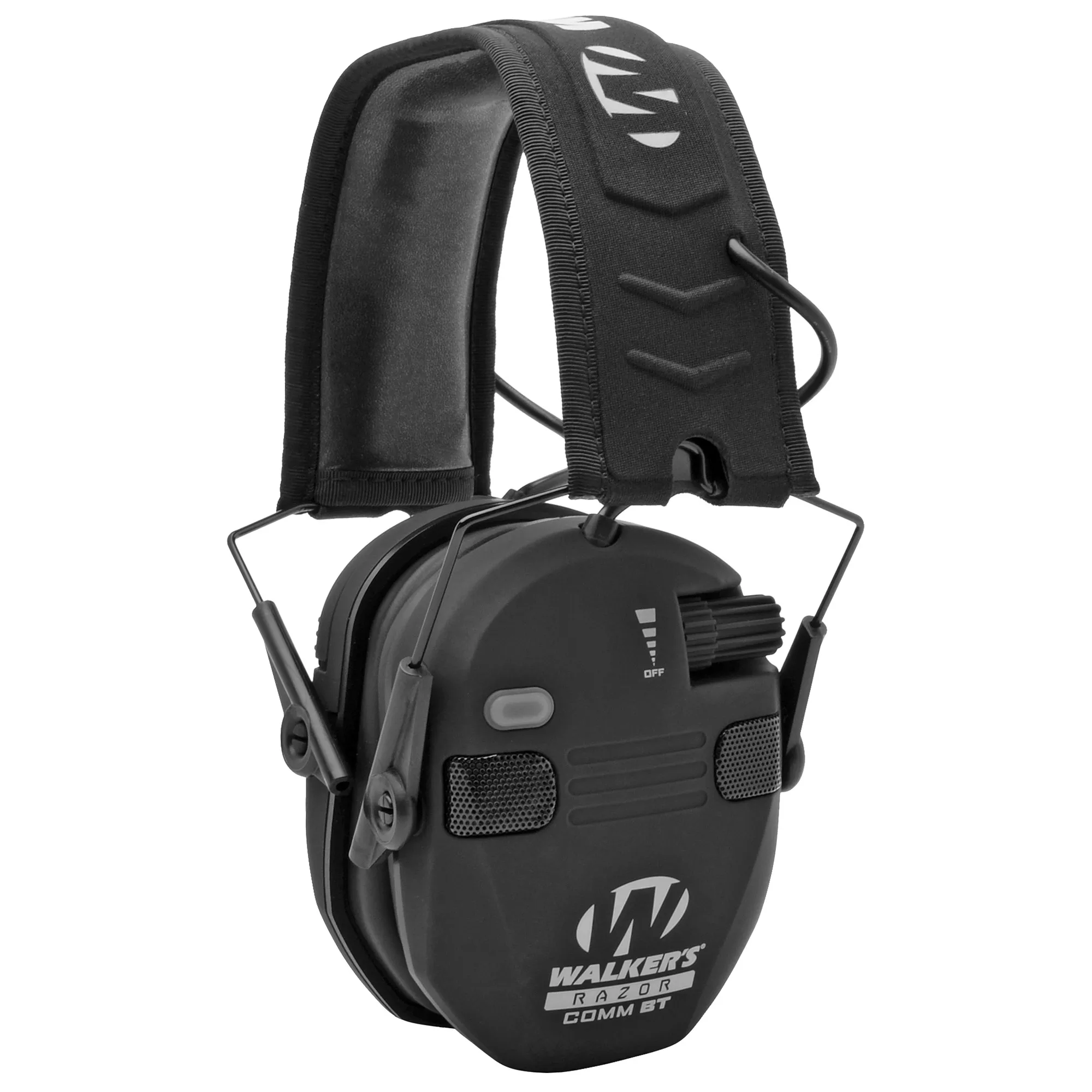 Walker’s GWPRSEQMBT Razor Slim Electronic Muff 23 dB Over the Head Black Polymer