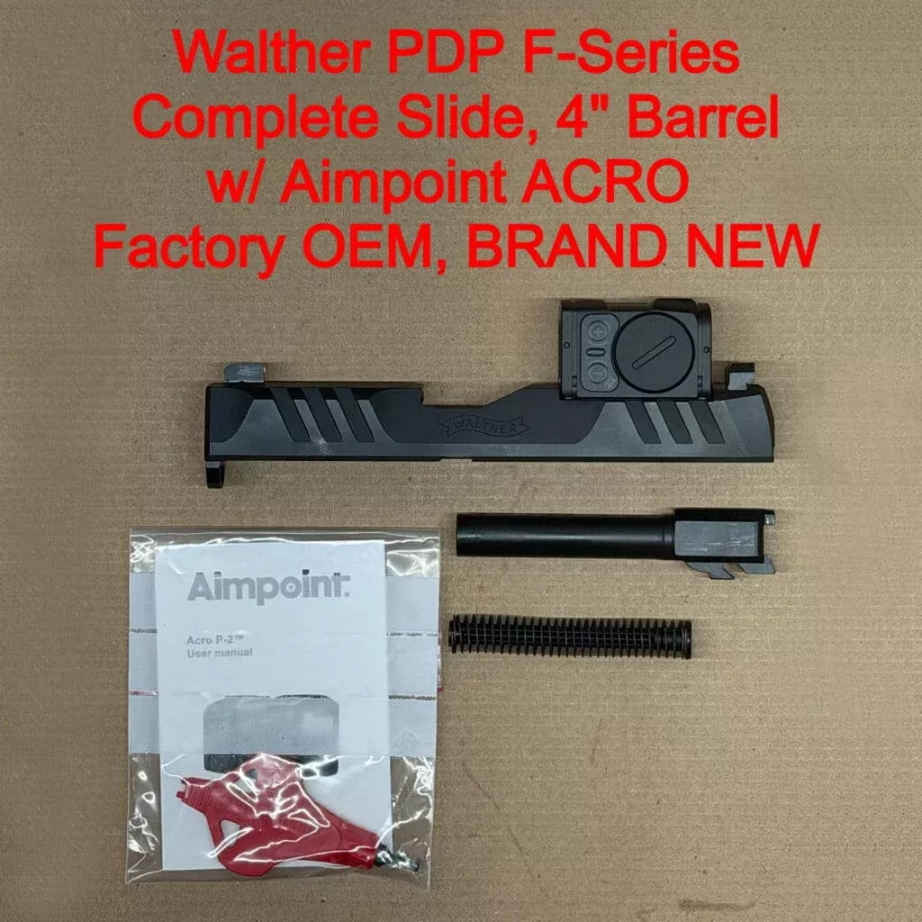 Walther PDP PRO F-Series Aimpoint ACRO Complete Slide Assembly – OEM – BRAND NEW