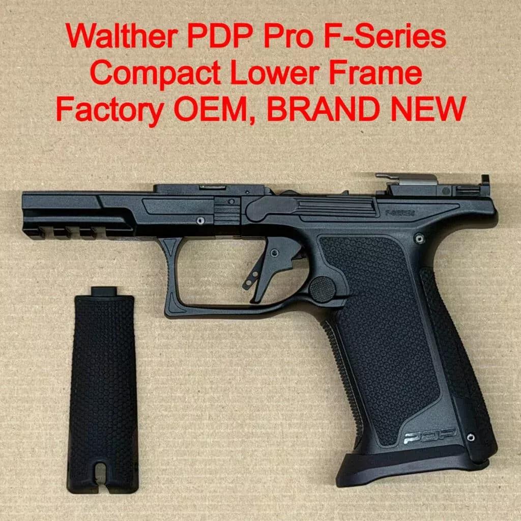 Walther PDP Pro F-Series Lower Frame Assembly – OEM Compact Polymer Frame Black – BRAND NEW