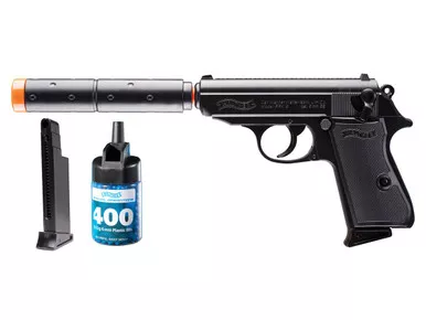 Walther PPK/S Operative Airsoft Pistol Kit, Black