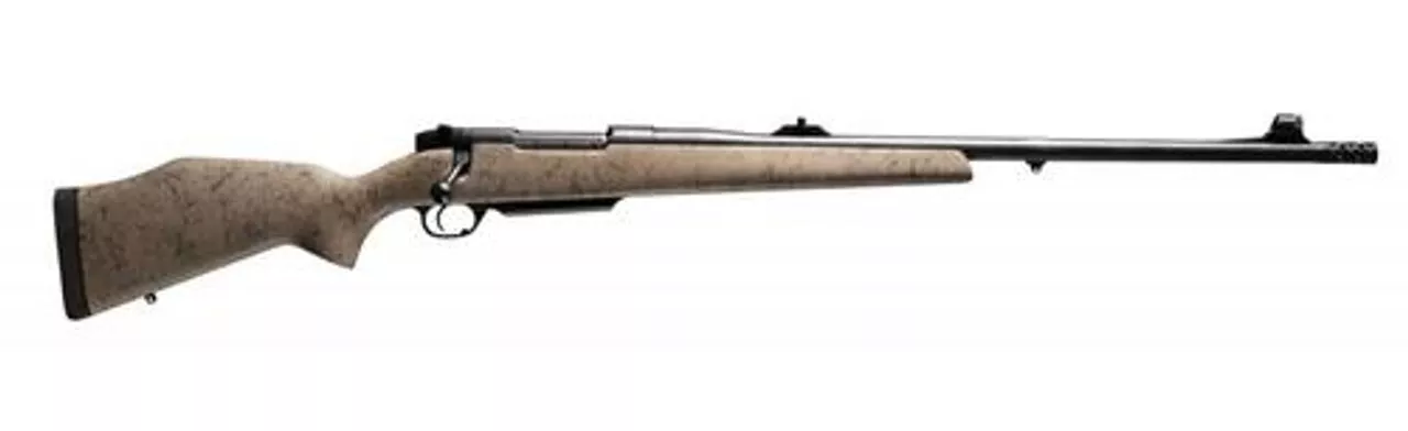 Weatherby Mark V DGR, .340 Wby Mag, 24″, Blued, Tan Composite Stock