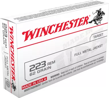 Winchester .223 Remington 62gr FMJ Ammunition 20-Rounds