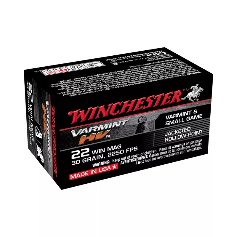 WINCHESTER AMMO 22 WMR 30GR V-MAX HV VARMINT
