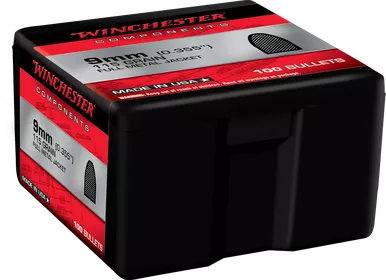 Winchester Bullets 9mm .355" 115gr FMJ 100/Box