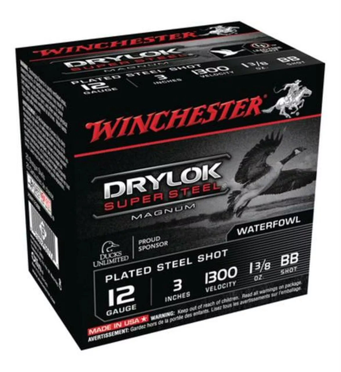 Winchester Super-X Waterfowl Loads 12 Ga, 3″, 1-3/8oz, BB Shot, 25rd/Box