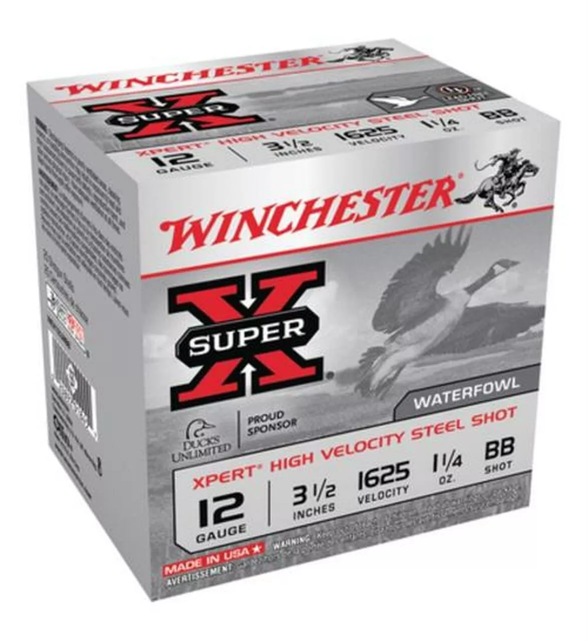 Winchester Super-X Xpert Steel Waterfowl 12 Ga, 3.5′, 1625 FPS, 1.25OZ, BB Steel Shot, 25rd/Box