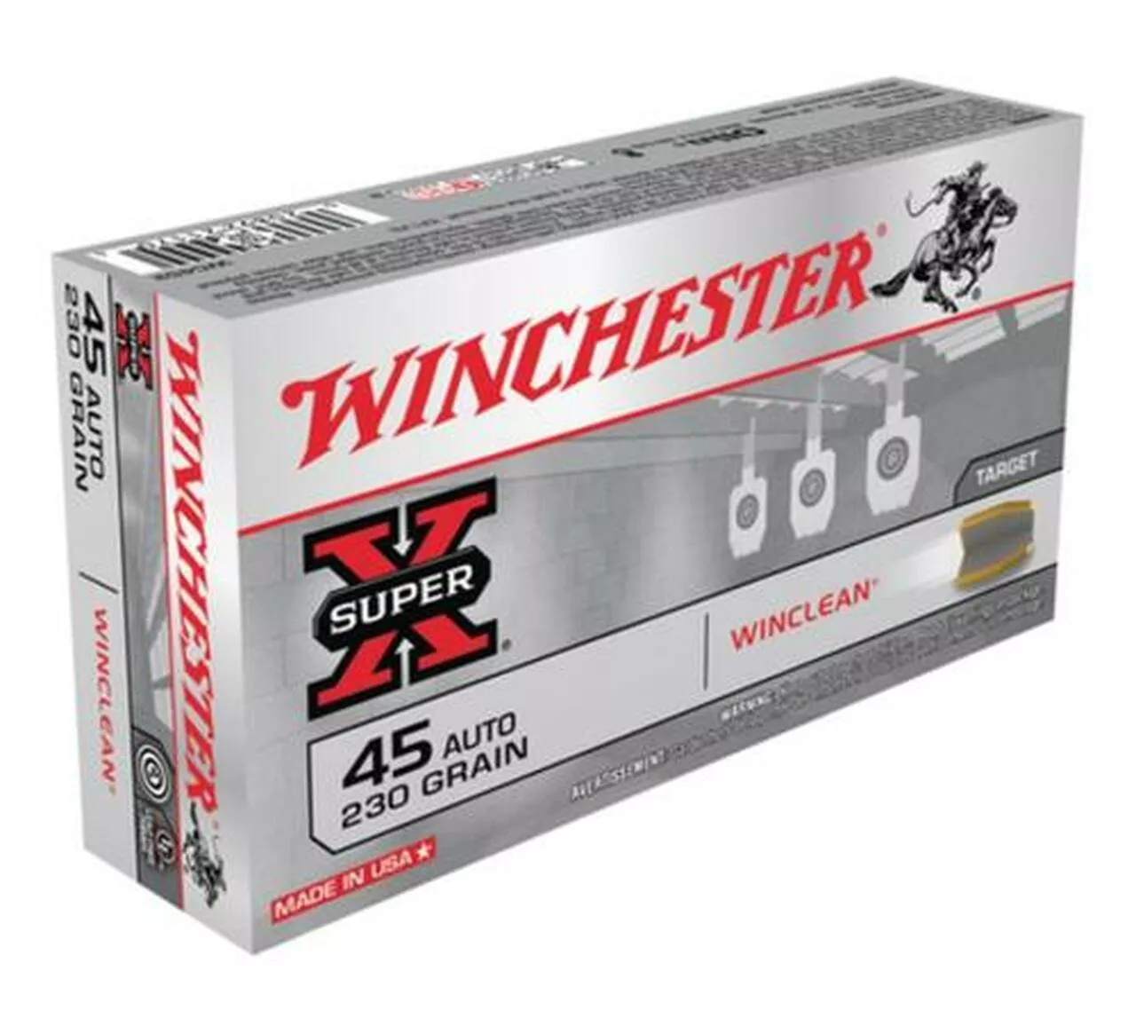Winchester WinClean 45 ACP 230gr, Brass Enclosed Base, 50rd Box