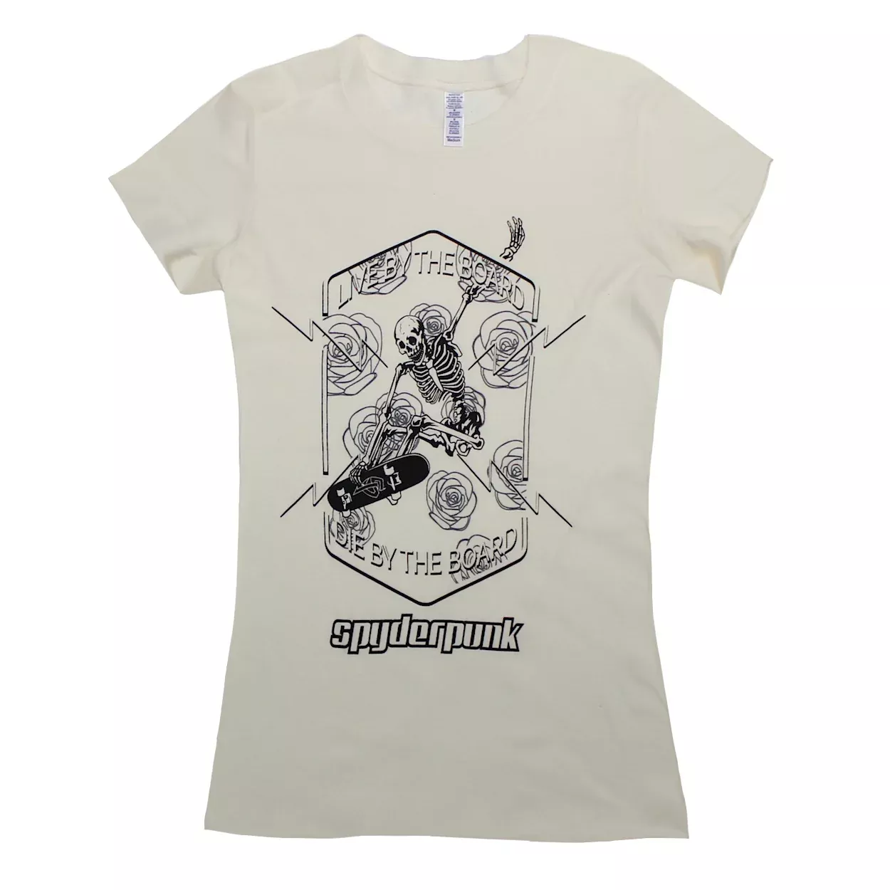 Women's Live By The Board Fitted Tee - Spyderpunk Sports