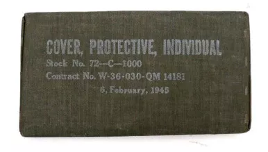 WW2 Blister Gas Cover Protective Individual Dated 1945