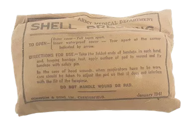 WWII War Office Army Medical Department Shell Dressing